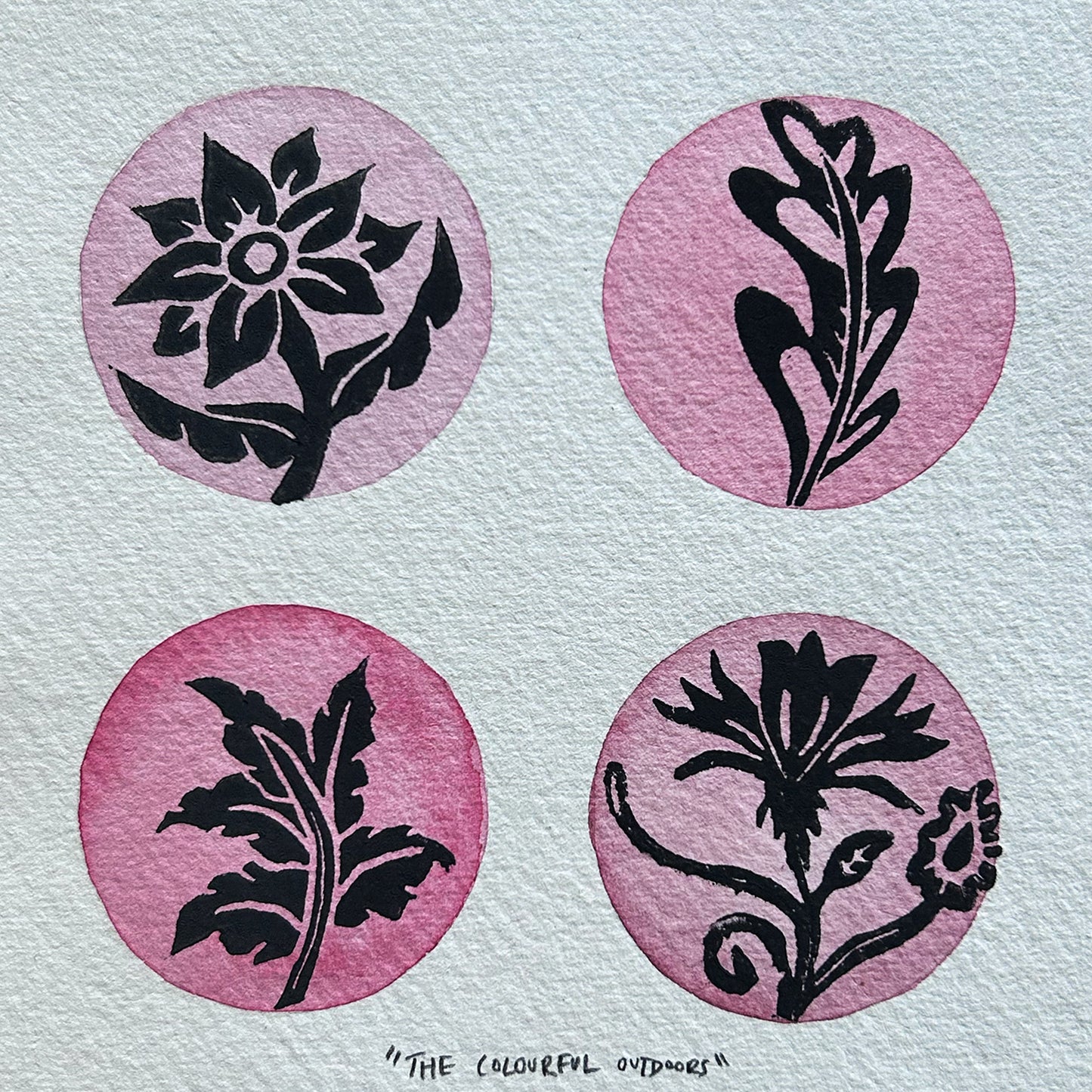 "THE COLOURFUL OUTDOORS" In Pink - Framed Print