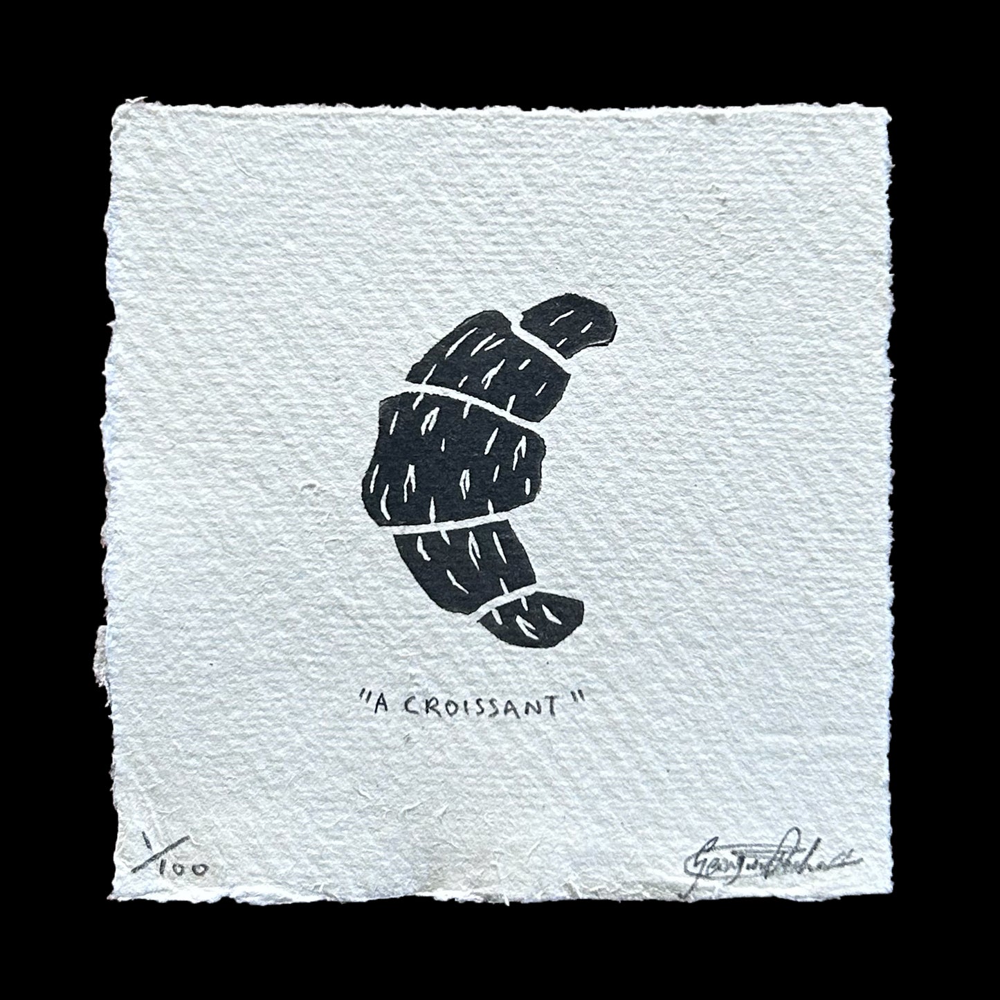 "A CROISSANT" Miniature Print
